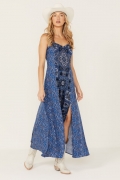 Special Offer Idyllwind Women's Carver Printed Maxi Dress | Steel Blue