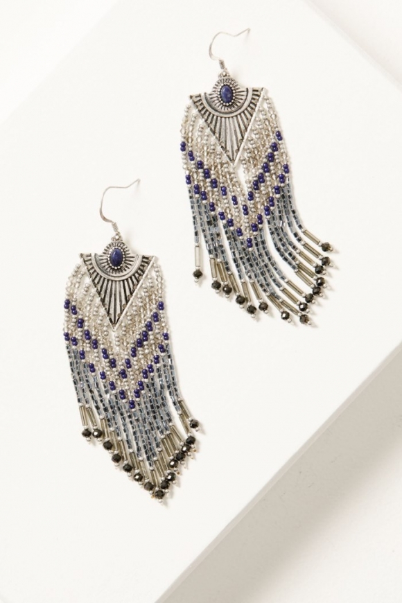Special Offer Idyllwind Women's Lenox Beaded-Fringe Earrings | Silver Special Offer Idyllwind Women's Lenox Beaded-Fringe Earrings | Silver