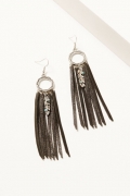 Special Offer Idyllwind Women's Andora Leather Fringe Earrings | Silver