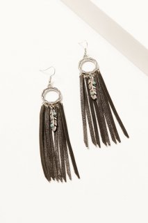Special Offer Idyllwind Women's Andora Leather Fringe Earrings | Silver