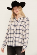 Special Offer Idyllwind Women's Binkley Featherlight Plaid Print Pearl Snap Western Shirt | Ivory Special Offer Idyllwind Women's Binkley Featherlight Plaid Print Pearl Snap Western Shirt | Ivory