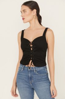 Special Offer Idyllwind Women's Eastland Faux Suede Lace-Up Corset | Black Special Offer Idyllwind Women's Eastland Faux Suede Lace-Up Corset | Black