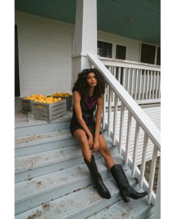 Special Offer Idyllwind Women's Bosley Midi Coated Lace Up Dress | Black Special Offer Idyllwind Women's Bosley Midi Coated Lace Up Dress | Black