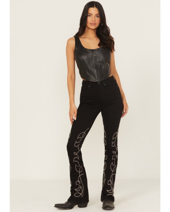 Special Offer Idyllwind Women's Legend High Rise Boot Stitch Bootcut Super Stretch Denim Jeans | Black