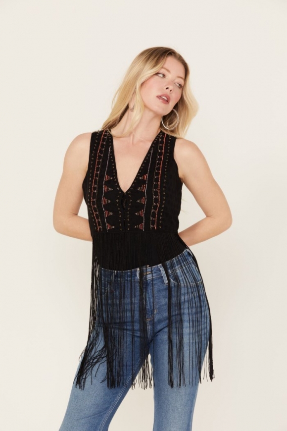 Special Offer Idyllwind Women's Juniper Beaded Vest | Black Special Offer Idyllwind Women's Juniper Beaded Vest | Black