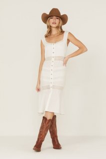 Special Offer Idyllwind Women's Utopia Gauze Midi Dress | White Special Offer Idyllwind Women's Utopia Gauze Midi Dress | White