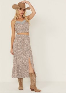 Special Offer Idyllwind Women's Richardson Floral Print Button Front Midi Skirt | Light Blue Special Offer Idyllwind Women's Richardson Floral Print Button Front Midi Skirt | Light Blue