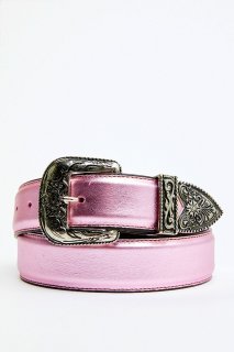 Special Offer Idyllwind Women's Metallic Etched Western Belt | Medium Pink
