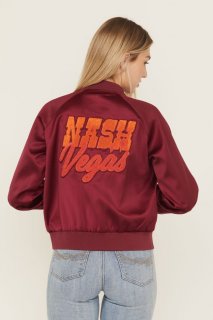 Special Offer Idyllwind Women's Nash Vegas Satin Bomber | Maroon Special Offer Idyllwind Women's Nash Vegas Satin Bomber | Maroon