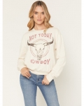 Special Offer Idyllwind Women's Not Today Cowboy Graphic Crewneck Sweatshirt | Cream
