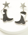 Special Offer Idyllwind Women's Feliccia Cowboy Boot Earrings | Silver