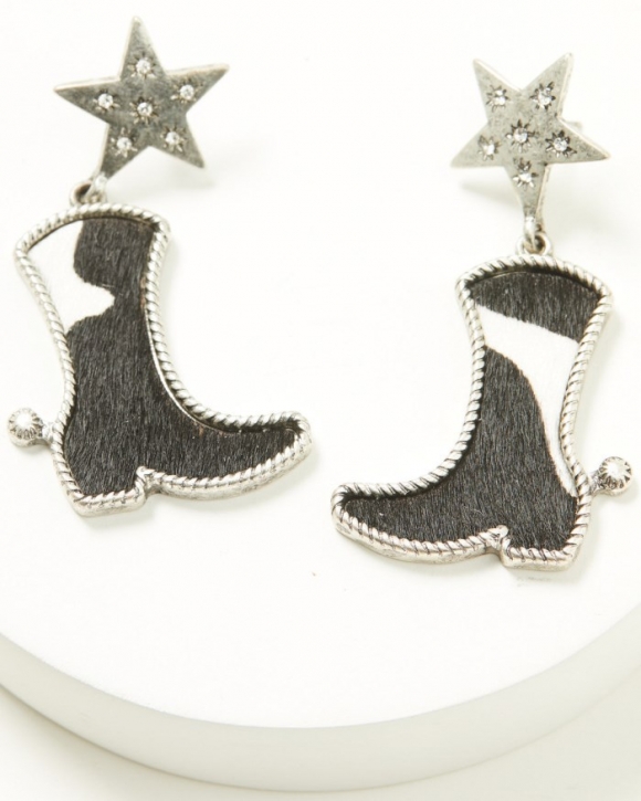 Special Offer Idyllwind Women's Feliccia Cowboy Boot Earrings | Silver