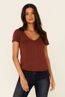 Special Offer Idyllwind Women's Honky Tonk Studded Top | Rust Copper