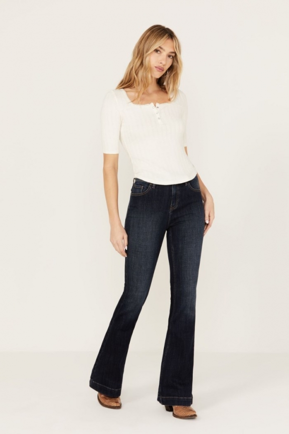 Special Offer Idyllwind Women's Vista Drive Outlaw Trouser Flare | Super Dark Wash Special Offer Idyllwind Women's Vista Drive Outlaw Trouser Flare | Super Dark Wash