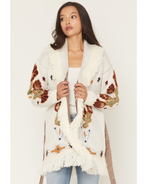 Special Offer Idyllwind Women's Peregrine Eagle Cardigan Sweater | Cream Special Offer Idyllwind Women's Peregrine Eagle Cardigan Sweater | Cream