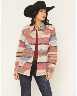 Special Offer Idyllwind Women's Mistywinds Printed Blanket Shacket | Rose