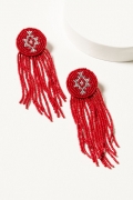 Special Offer Idyllwind Women's Adalee Seed Bead Fringe Earrings | Red Special Offer Idyllwind Women's Adalee Seed Bead Fringe Earrings | Red
