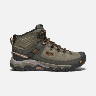 Keen | Men's Targhee III Waterproof Mid Wide-BLACK OLIVE/GOLDEN BROWN