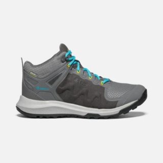 Keen | Women's Explore Waterproof Boot-STEEL GREY/BRIGHT TURQUOISE