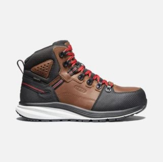 Keen | Men's Red Hook Waterproof Boot (Carbon-Fiber Toe)-Tobacco/Black