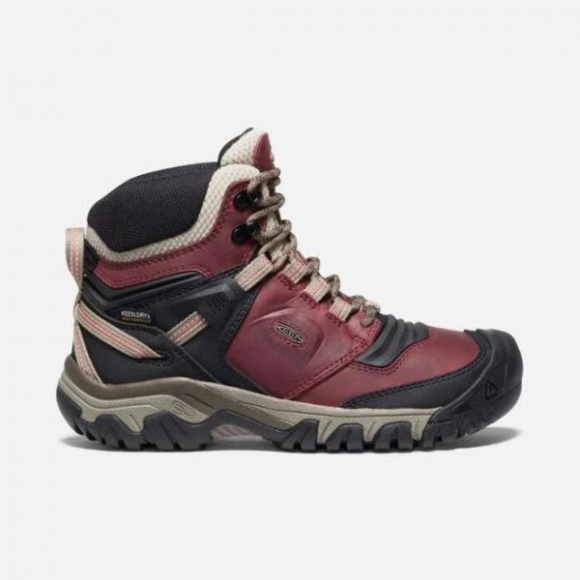 Keen | Women's Ridge Flex Waterproof Boot-Rhubarb/Black