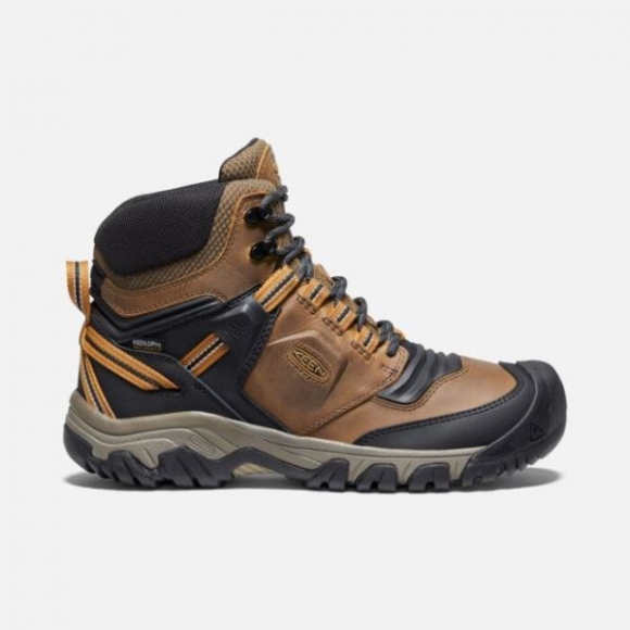 Keen | Men's Ridge Flex Waterproof Boot-Bison/Golden Brown