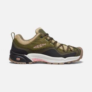Keen | Women's Wasatch Crest Vent-Olive Drab/Pink Icing