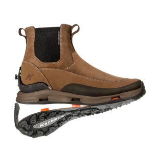 KORKERS STYLISH OUTLET MEN'S ALPINE CHELSEA-TRAILTRAC SOLE-Brown