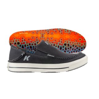 KORKERS STYLISH OUTLET MEN'S FISH MOC - BROWN TROUT