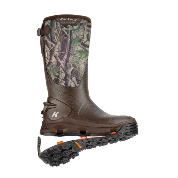 KORKERS STYLISH OUTLET MEN'S NEO STORM CAMO-90 DEGREE SOLE-Camo
