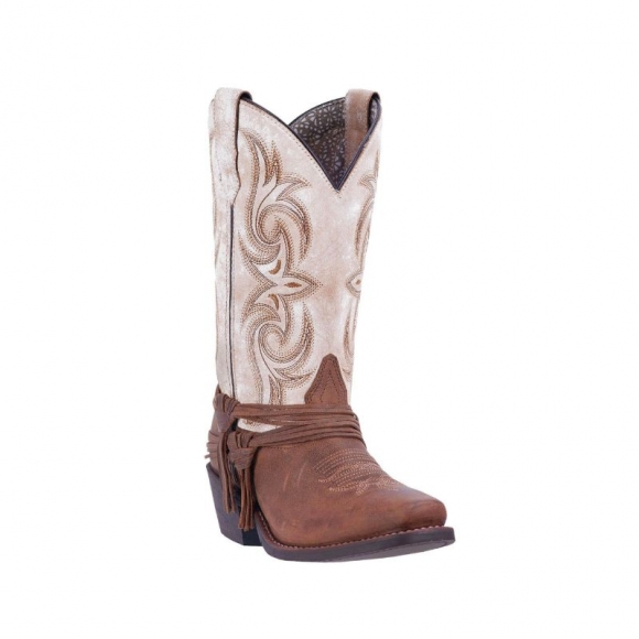 LAREDO WOMEN'S MYRA ANKLE FRINGE WESTERN BOOTS - SQUARE TOE-SAND | NEW ARRIVALS