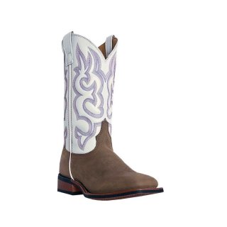 LAREDO WOMEN'S MESQUITE WESTERN PERFORMANCE BOOTS - BROAD SQUARE TOE-TAUPE | NEW ARRIVALS