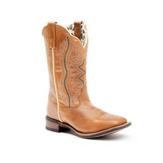 LAREDO WOMEN'S LAD TAN WESTERN BOOTS - BROAD SQUARE TOE-TAN | NEW ARRIVALS