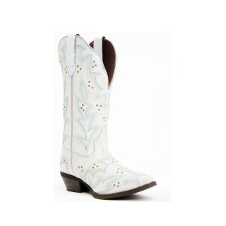 LAREDO WOMEN'S ADRIAN 12" WIDE CALF WESTERN BOOTS - SNIP TOE-WHITE | NEW ARRIVALS