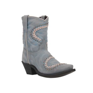 LAREDO WOMEN'S FANCY LEATHER WESTERN BOOT - SNIP TOE-LIGHT BLUE | NEW ARRIVALS
