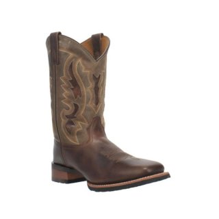 LAREDO MEN'S BROWN WESTERN BOOTS - BROAD SQUARE TOE-BROWN | NEW ARRIVALS