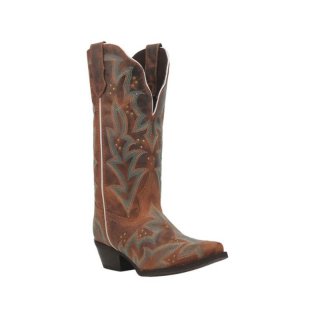 LAREDO WOMEN'S ADRIAN 12" WIDE CALF WESTERN BOOTS - SNIP TOE-TAN | NEW ARRIVALS