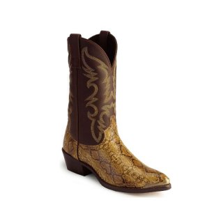 LAREDO MEN'S PYTHON PRINT WESTERN BOOTS - POINTED TOE-BROWN | NEW ARRIVALS