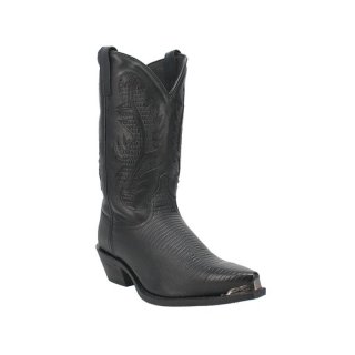 LAREDO MEN'S LIZARD PRINT WESTERN BOOT - SNIP TOE-BLACK | NEW ARRIVALS
