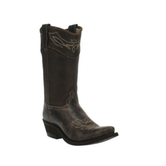 LAREDO WOMEN'S VINTAGE MISTY DISTRESSED LEATHER WESTERN BOOT - SNIP TOE-BLACK | NEW ARRIVALS