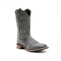 LAREDO MEN'S CHARCOAL GEO STITCH WESTERN BOOTS - BROAD SQUARE TOE-CHARCOAL | NEW ARRIVALS