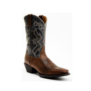 LAREDO MEN'S MCKINNEY WESTERN BOOTS - SQUARE TOE-BROWN/BLUE | NEW ARRIVALS