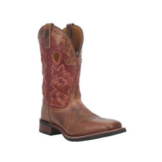 LAREDO MEN'S ROSS WESTERN BOOTS - BROAD SQUARE TOE-BROWN | NEW ARRIVALS