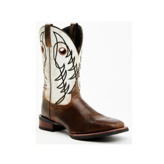 LAREDO MEN'S RIPLEY WESTERN PERFORMANCE BOOTS - BROAD SQUARE TOE-BROWN | NEW ARRIVALS