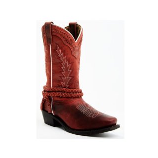 LAREDO WOMEN'S KNOT IN TIME WESTERN BOOTS - SQUARE TOE-RED | NEW ARRIVALS