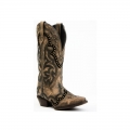 LAREDO WOMEN'S SKYLA FLORAL STUDDED WESTERN PERFORMANCE BOOTS - SNIP TOE-DARK BROWN | NEW ARRIVALS