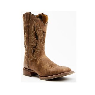 LAREDO MEN'S DISTRESSED LEATHER WESTERN BOOTS - BROAD SQUARE TOE-TAN | NEW ARRIVALS