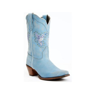 LAREDO WOMEN'S JOY 11" HUMMINGBIRD EMBROIDERED WESTERN BOOT - SQUARE TOE-BLUE | NEW ARRIVALS