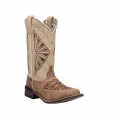 LAREDO WOMEN'S KITE DAYS WESTERN BOOTS - BROAD SQUARE TOE-BROWN | NEW ARRIVALS