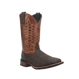 LAREDO MEN'S DILLON WESTERN BOOTS - BROAD SQUARE TOE-BROWN | NEW ARRIVALS